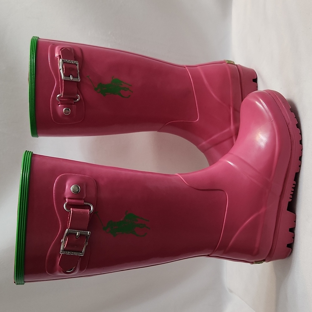 Polo Ralph Lauren Pink Rain Boots (Girls Size 10)